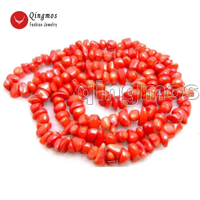 Qingmos 32" Natural Coral Necklace for Women with 7-8mm Red Baroque Coral Long Necklace for Women Fine Jewelry colar nec5400
Qingmos 32" Natural Coral Necklace for Women with 7-8mm Red Baroque Coral Long Necklace for Women Fine Jewelry colar nec5400