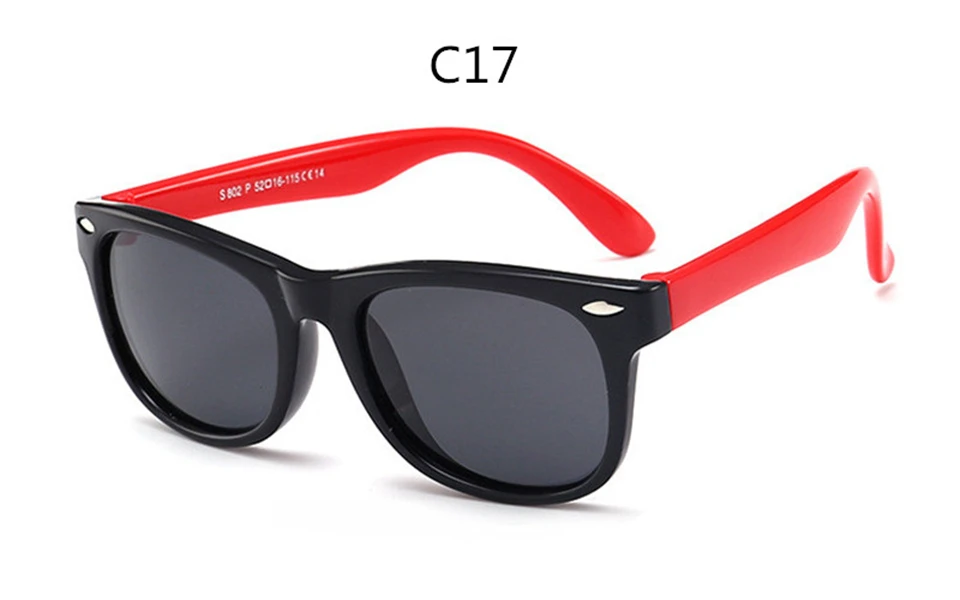 ALIKIAI Girls Sunglasses Kids Sun glasses Children Glasses Polarized Lenses Girls Boys Silicone UV400 Child Mirror Baby Eyewear (26)
