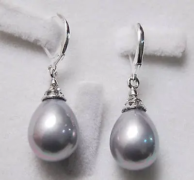 Free Shipping >> 12X16MM Grey South Sea Shell Pearl Dr op Dangle H o ok Earrings AAA
Free Shipping >> 12X16MM Grey South Sea Shell Pearl Dr op Dangle H o ok Earrings AAA
