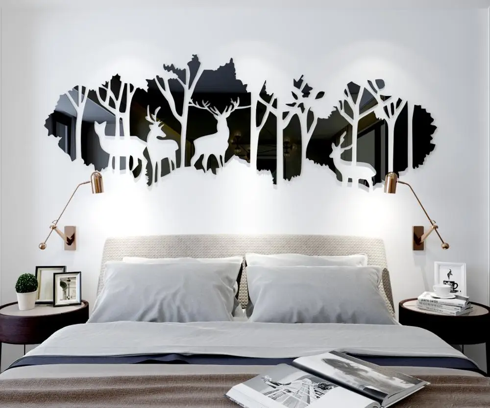Nordic style forest deer shadow wall decoration sticker home wall decals living room
Nordic style forest deer shadow wall decoration sticker home wall decals living room