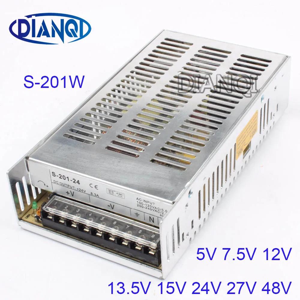 S-201-12 led power supply switch 201W 12v 16.5A ac dc converter variable dc voltage regulator adjustable output voltage 15V 24V
S-201-12 led power supply switch 201W 12v 16.5A ac dc converter variable dc voltage regulator adjustable output voltage 15V 24V