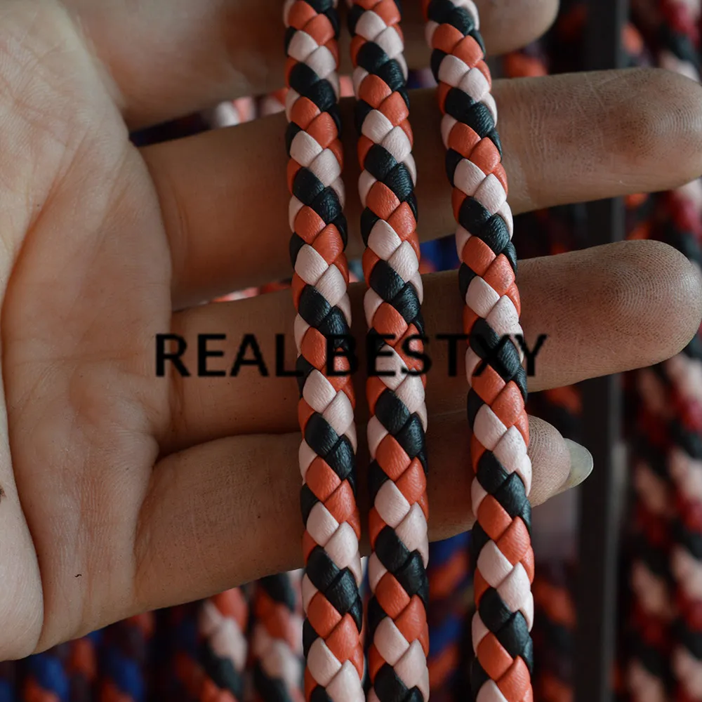 REAL BESTXY 5m/lot 6mm black pink orange Braided Leather cords Jewellery Making Cord Leather strap bracelet super fiber leather
REAL BESTXY 5m/lot 6mm black pink orange Braided Leather cords Jewellery Making Cord Leather strap bracelet super fiber leather