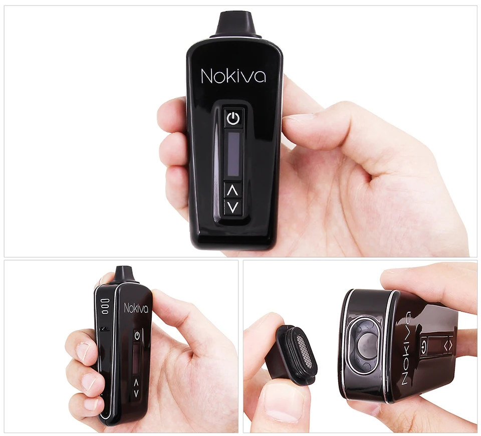 Original Airistech Herbva Nokiva Dry Herb Vaporizer Pen Kit ceramic coil heating chamber OLED Touch Screen herbal Vape Pen kit