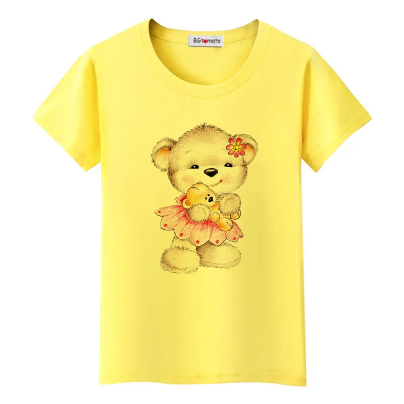 BGtomato 2022 lovely bear cartoon shirts korean clothes hot sale cute t shirt women
BGtomato 2022 lovely bear cartoon shirts korean clothes hot sale cute t shirt women