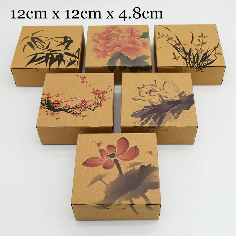 30pcs/lot 12*12*4.8cm Chinese Style Brown Kraft Paper Box for Packaging Cookie Packing Packaging for Chocolate Candy Gift Box
30pcs/lot 12*12*4.8cm Chinese Style Brown Kraft Paper Box for Packaging Cookie Packing Packaging for Chocolate Candy Gift Box