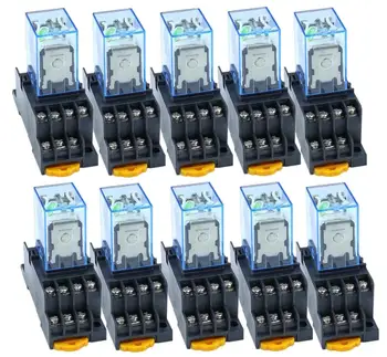 10PCS MY4NJ DC12V AC12V DC24V AC24V Coil 5A 4NO 4NC Green LED Indicator Power Relay DIN Rail 14 Pin time relay with socket base
10PCS MY4NJ DC12V AC12V DC24V AC24V Coil 5A 4NO 4NC Green LED Indicator Power Relay DIN Rail 14 Pin time relay with socket base