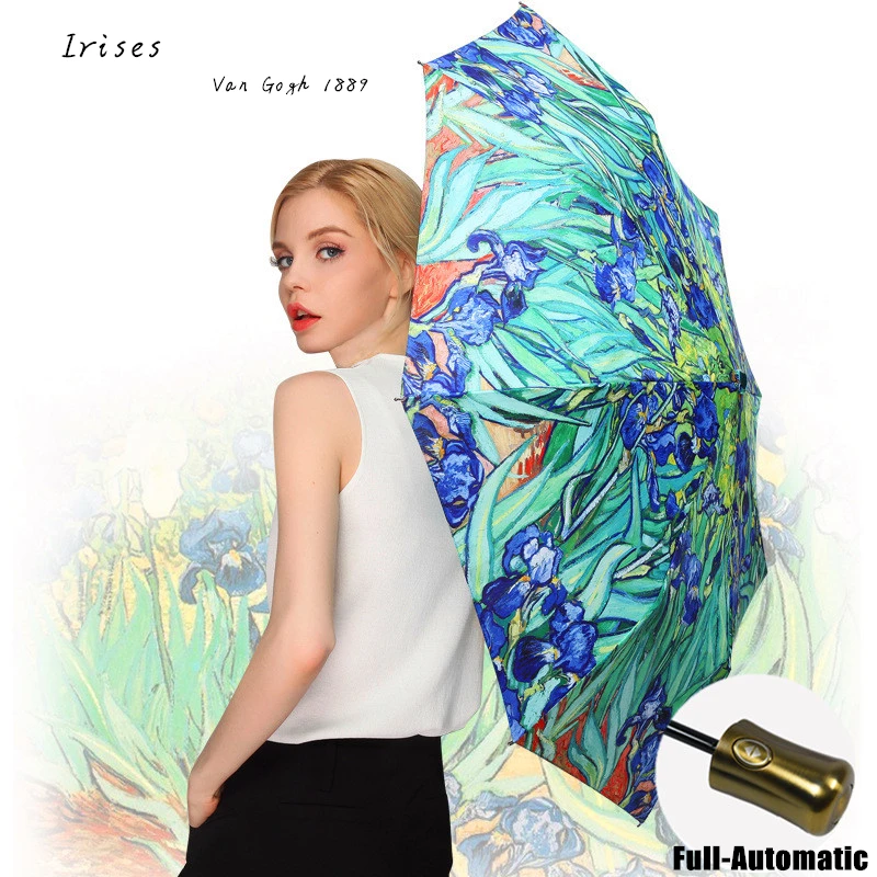 Fashion Folding Sunny Rainy Van Gogh Oil Painting Women Female Men Automatic Portable Sunshade Parasol Umbrella Creative
Fashion Folding Sunny Rainy Van Gogh Oil Painting Women Female Men Automatic Portable Sunshade Parasol Umbrella Creative