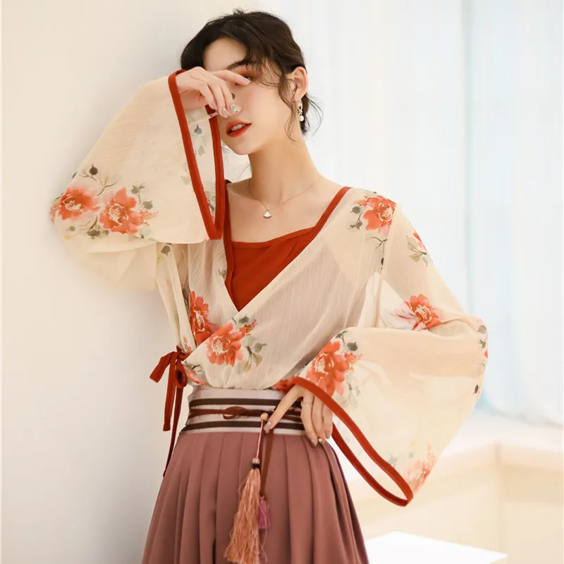 2019 new fashion women's clothing Vintage Floral Cardigan Two-piece Chiffon Shirt Tops Shirt Women's Hanfu Element Improvement
2019 new fashion women's clothing Vintage Floral Cardigan Two-piece Chiffon Shirt Tops Shirt Women's Hanfu Element Improvement