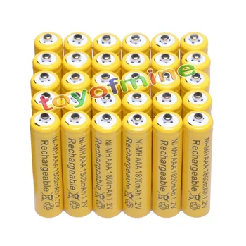 4/10/16/24/30/48/100pcs AAA 1800mAh 3A 1.2V Ni-MH Yellow Rechargeable Battery Cell for MP3 RC Toys led flashlight torch light
4/10/16/24/30/48/100pcs AAA 1800mAh 3A 1.2V Ni-MH Yellow Rechargeable Battery Cell for MP3 RC Toys led flashlight torch light