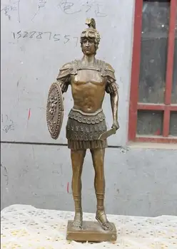 24" Western art Bronze Sculpture Europe Roman soldiers Lion Shield statue
24" Western art Bronze Sculpture Europe Roman soldiers Lion Shield statue