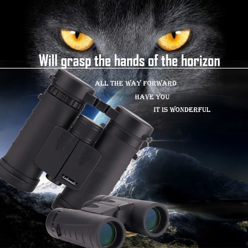Компактный бинокль Ledarnell 8x32 Bak4 Prism Optics походный на шею сумка для переноски Fredd