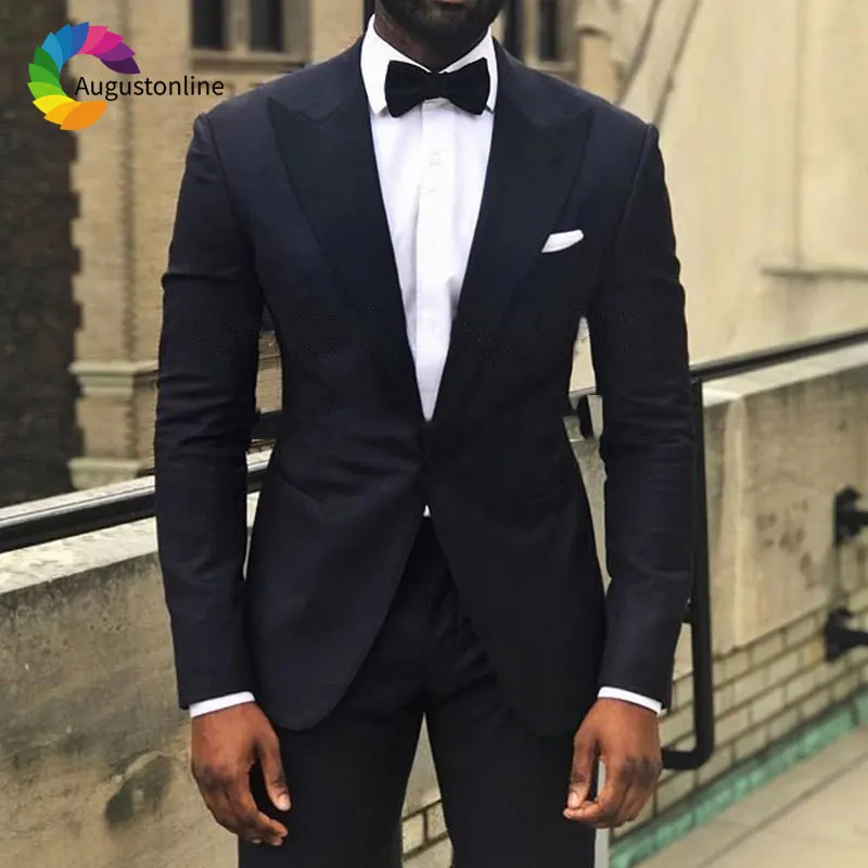 Navy Blue Men Suits Peaked Lapel Custom Made Groom Wedding Suits Tuxedo 2 Piece Jacket Pants Best Men Blazer Terno Masculino
Navy Blue Men Suits Peaked Lapel Custom Made Groom Wedding Suits Tuxedo 2 Piece Jacket Pants Best Men Blazer Terno Masculino
