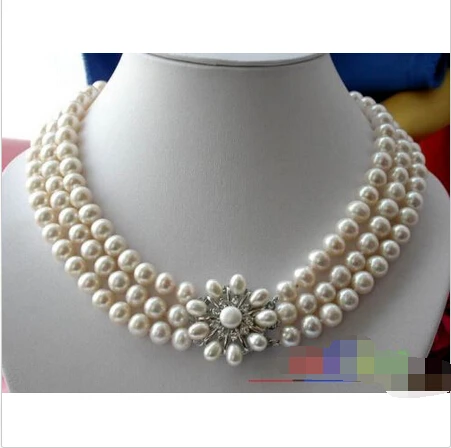 Free shipping >>>>>p1068 3ROW 10MM WHITE ROUND FRESHWATER CULTURED PEARL NECKLACE
Free shipping >>>>>p1068 3ROW 10MM WHITE ROUND FRESHWATER CULTURED PEARL NECKLACE