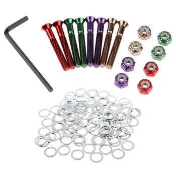 100pcs Skateboard Hardware Set Truck Washers + Wheel Axle Screw Bolts Nuts + L Wrench Tool Kit
100pcs Skateboard Hardware Set Truck Washers + Wheel Axle Screw Bolts Nuts + L Wrench Tool Kit