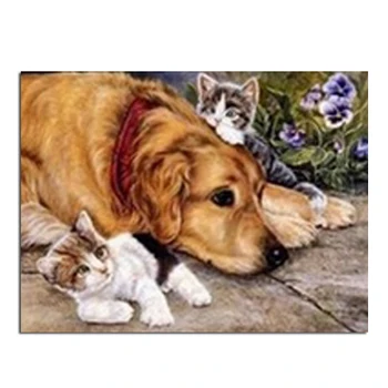 Dog and cat 80x60cm New 100% Full Area Highlight Diamond Needlework Diy Diamond Painting Kit 3D Diamond Cross Stitch Embroidery
Dog and cat 80x60cm New 100% Full Area Highlight Diamond Needlework Diy Diamond Painting Kit 3D Diamond Cross Stitch Embroidery