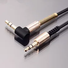 WamGra 3.5mm aux cable 3.5mm male to male 90 degree right angle flat audio cable for car / PM4 PM3 / headphone aux cord