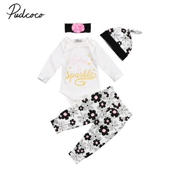 Pudcoco 4pcs Newborn Baby Suit Letter Print Kid Baby Floral Pant Toddler Girl Long Sleeve Jumpsuit Gils Sequins Romper Outfit
Pudcoco 4pcs Newborn Baby Suit Letter Print Kid Baby Floral Pant Toddler Girl Long Sleeve Jumpsuit Gils Sequins Romper Outfit