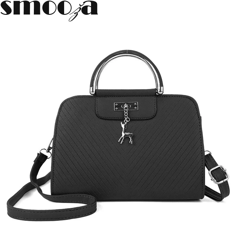 SMOOZA Fashion Handbag New Women Leather Bag Large Capacity Shoulder Bags Casual Tote Striped Top-handle Hand Bags Deer Decor
SMOOZA Fashion Handbag New Women Leather Bag Large Capacity Shoulder Bags Casual Tote Striped Top-handle Hand Bags Deer Decor