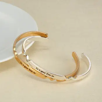 Silver Gold Color Copper Engraved Live your dream Positive Inspirational Quote Cuff bracelet Mantra Bracelet Bangle for Women
Silver Gold Color Copper Engraved Live your dream Positive Inspirational Quote Cuff bracelet Mantra Bracelet Bangle for Women
