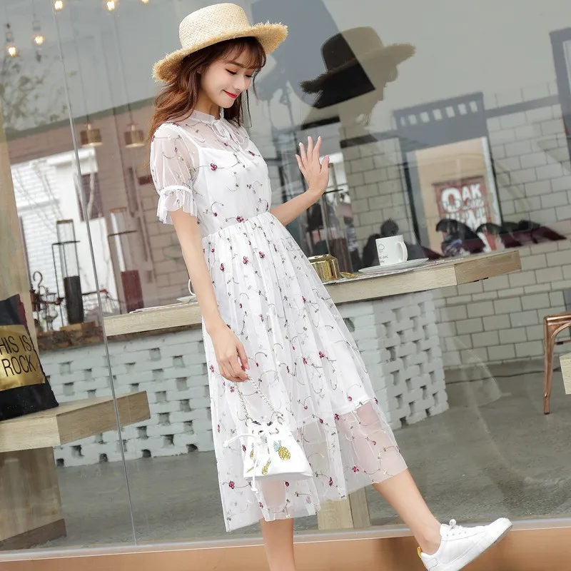 Sexy Party Dresses Women O neck Short Sleeve Mesh Streetwear Midi Dress Female Summer Dress Vestido
Sexy Party Dresses Women O neck Short Sleeve Mesh Streetwear Midi Dress Female Summer Dress Vestido