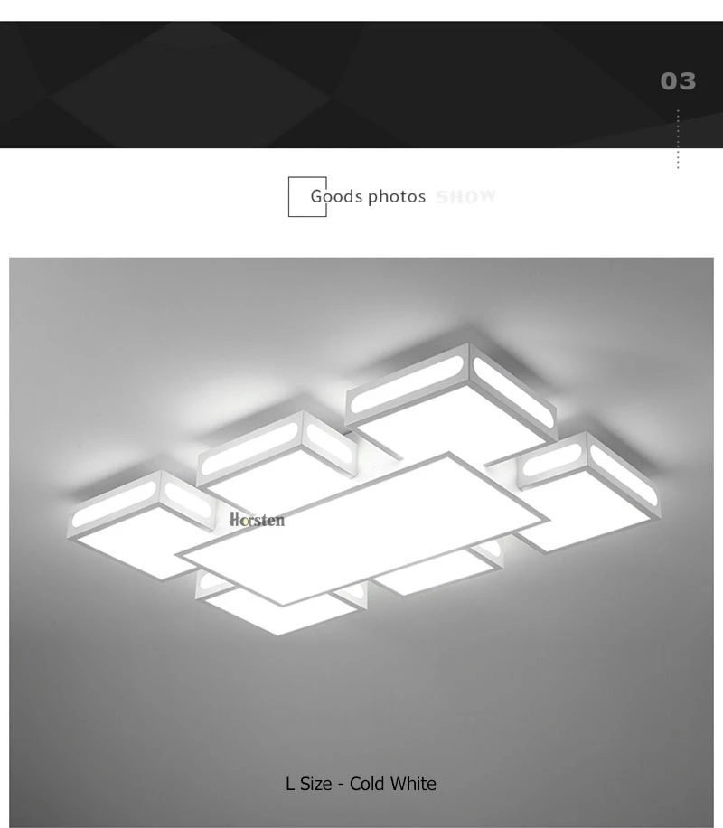 Modern Simple Acrylic LED Ceiling Lights Minimalist Rectangular Ceiling Chandelier Lights Lamp For Living Room Bedroom 220V (9)