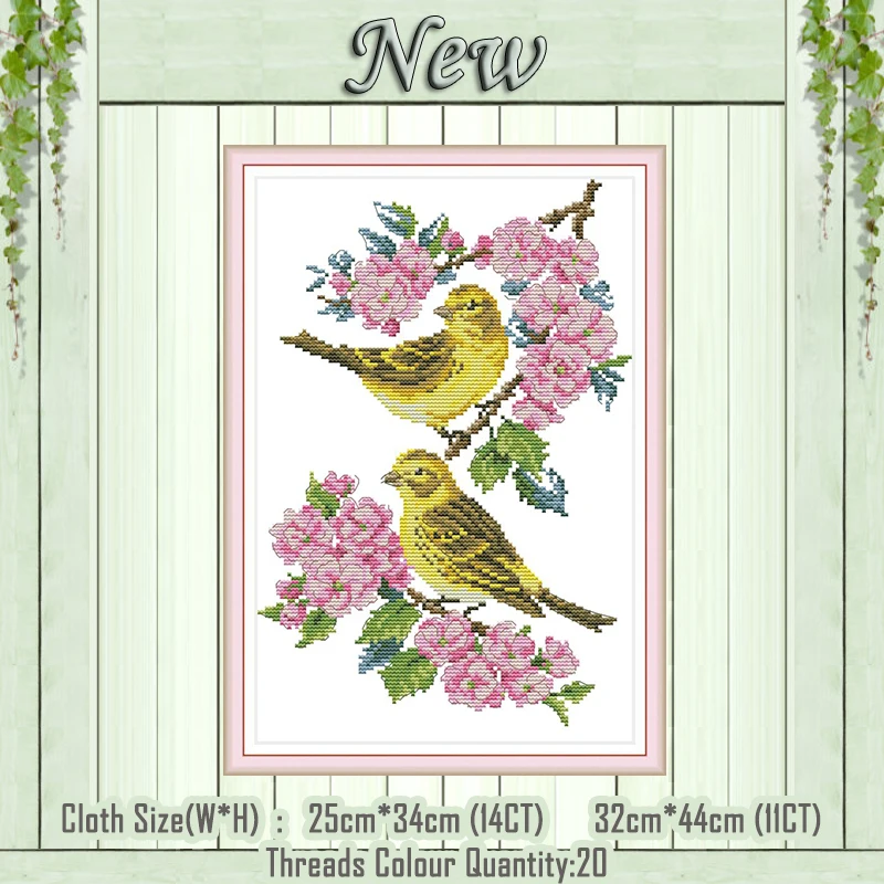 Birds on the flowers animal decor painting counted print on the canvas DMC 11CT 14CT kit Cross Stitch embroidery needlework Sets
Birds on the flowers animal decor painting counted print on the canvas DMC 11CT 14CT kit Cross Stitch embroidery needlework Sets