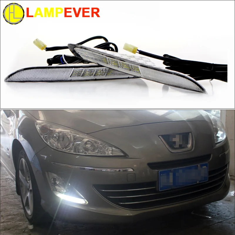 Lampever Auto Dimming Function Car Accessories ABS Cover Power LED Daytime Running Light DRL Lamp For Peugeot 408 2010 - 2013
Lampever Auto Dimming Function Car Accessories ABS Cover Power LED Daytime Running Light DRL Lamp For Peugeot 408 2010 - 2013