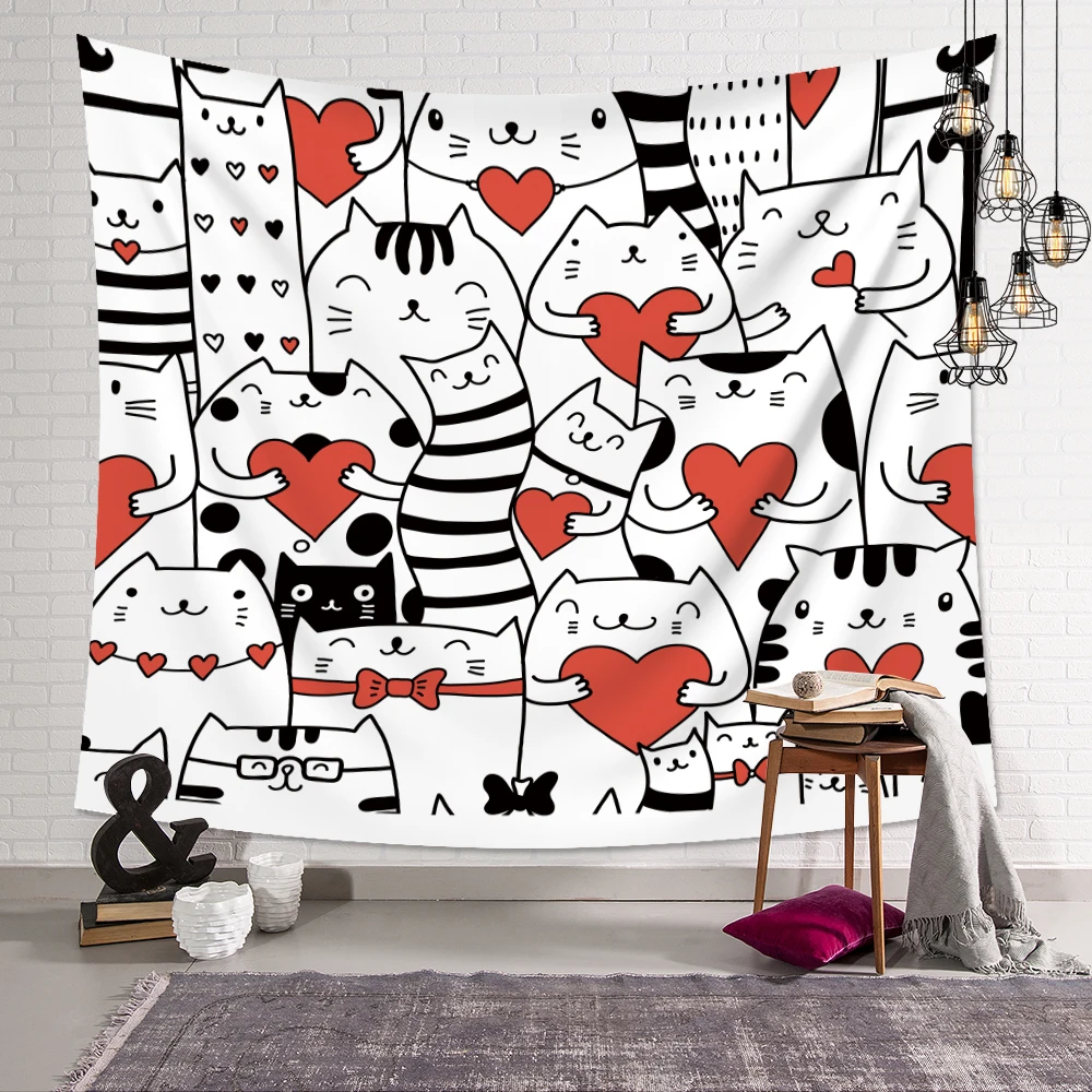 SUBO Cute Cat Fish Printed Wall Cloth Tapestry Polyester Hanging Wall Carpet Decorative Tablecloth Blanket Home Decor Art
SUBO Cute Cat Fish Printed Wall Cloth Tapestry Polyester Hanging Wall Carpet Decorative Tablecloth Blanket Home Decor Art