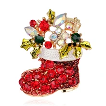 Nueva llegada broche de Navidad Vintage para mujer botas grandes broche de moda vestido abrigo accesorios joyería Linda(China)