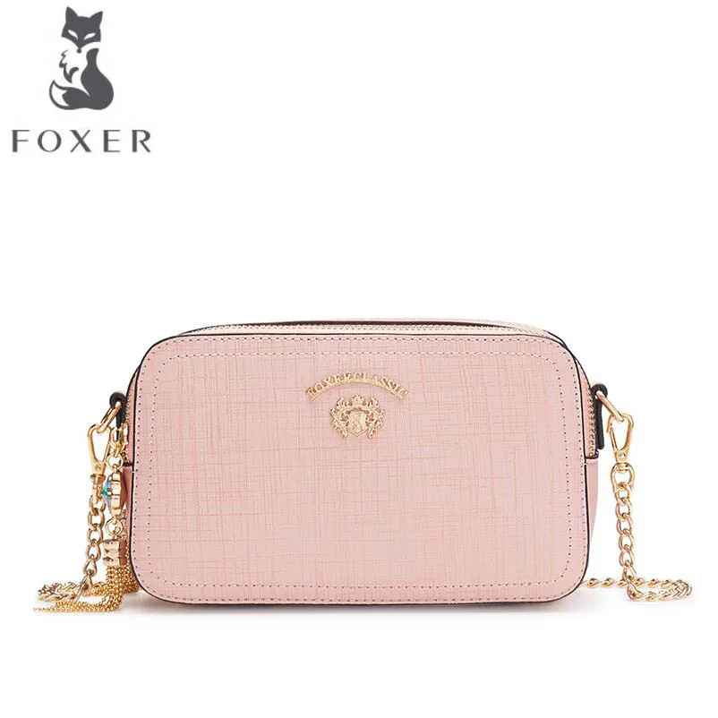 FOXER 2019 New quality women leather handbags women famous brands designer fashion Chain small bag women leather Crossbody bag
FOXER 2019 New quality women leather handbags women famous brands designer fashion Chain small bag women leather Crossbody bag