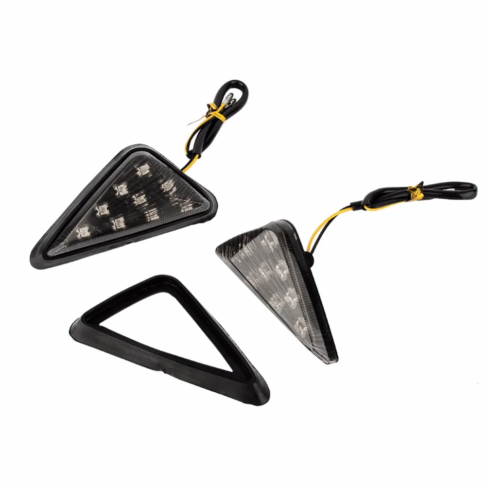 Motorcycle Smoke Triangle Flush Mount Turn Signal Indicators Amber LED Light Motorbike Lamp Universal 1 Pair 12V
Motorcycle Smoke Triangle Flush Mount Turn Signal Indicators Amber LED Light Motorbike Lamp Universal 1 Pair 12V