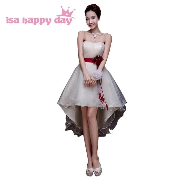 short in the front long in the back formal strapless corset dresses champagne lace tulle women homecoming ball dress H2692
short in the front long in the back formal strapless corset dresses champagne lace tulle women homecoming ball dress H2692