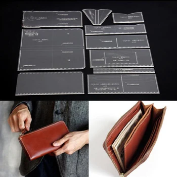 Acrylic Stencil Durable Wallet Leather Template DIY Leathercraft Long Zip Wallet Purse Stencil sewing Pattern 20*10cm
Acrylic Stencil Durable Wallet Leather Template DIY Leathercraft Long Zip Wallet Purse Stencil sewing Pattern 20*10cm