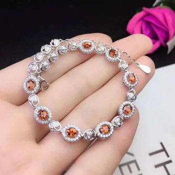 Fidelity natural 3*4mm Rare garnet Bracelets s925 sterling silver fine jewelry women party natural yellow Spessartine gemstone
Fidelity natural 3*4mm Rare garnet Bracelets s925 sterling silver fine jewelry women party natural yellow Spessartine gemstone
