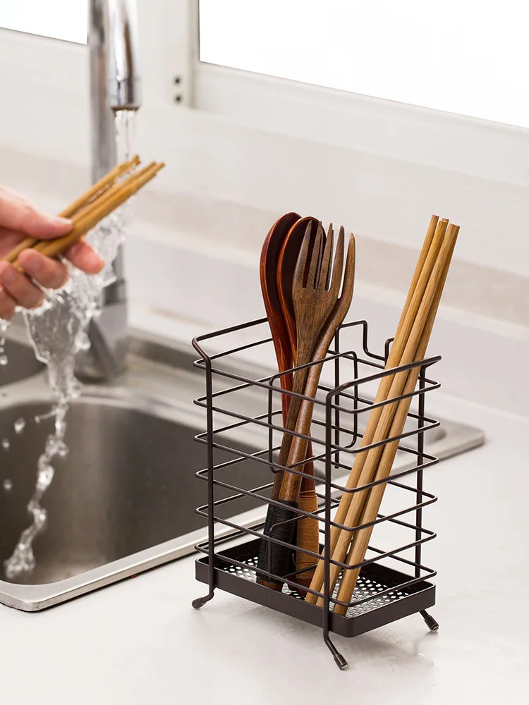Wrought iron Chopsticks Cage Kitchen Drain Chopsticks Holder Household Tableware Storage Box
Wrought iron Chopsticks Cage Kitchen Drain Chopsticks Holder Household Tableware Storage Box