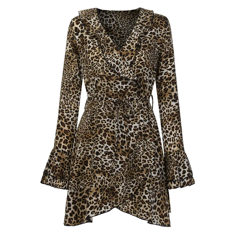 V Neck Leopard Printing Summer Dress Women Elegant Ruffle Long Sleeve Chiffon Dresses Female Beach Boho Dress 2019 New Trends
V Neck Leopard Printing Summer Dress Women Elegant Ruffle Long Sleeve Chiffon Dresses Female Beach Boho Dress 2019 New Trends