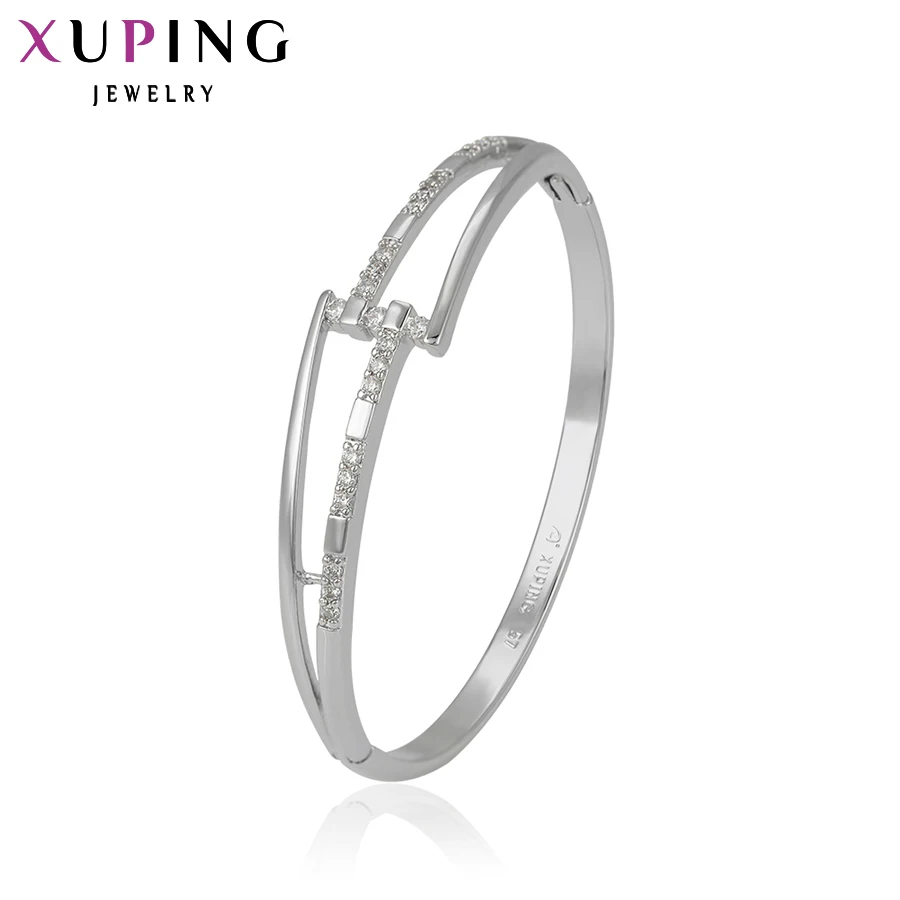 11.11 Xuping Luxury Bangle New Arrival Charm Design Synthetic Cubic Zirconia Jewelry for Girls High Quality Gift 51287
11.11 Xuping Luxury Bangle New Arrival Charm Design Synthetic Cubic Zirconia Jewelry for Girls High Quality Gift 51287