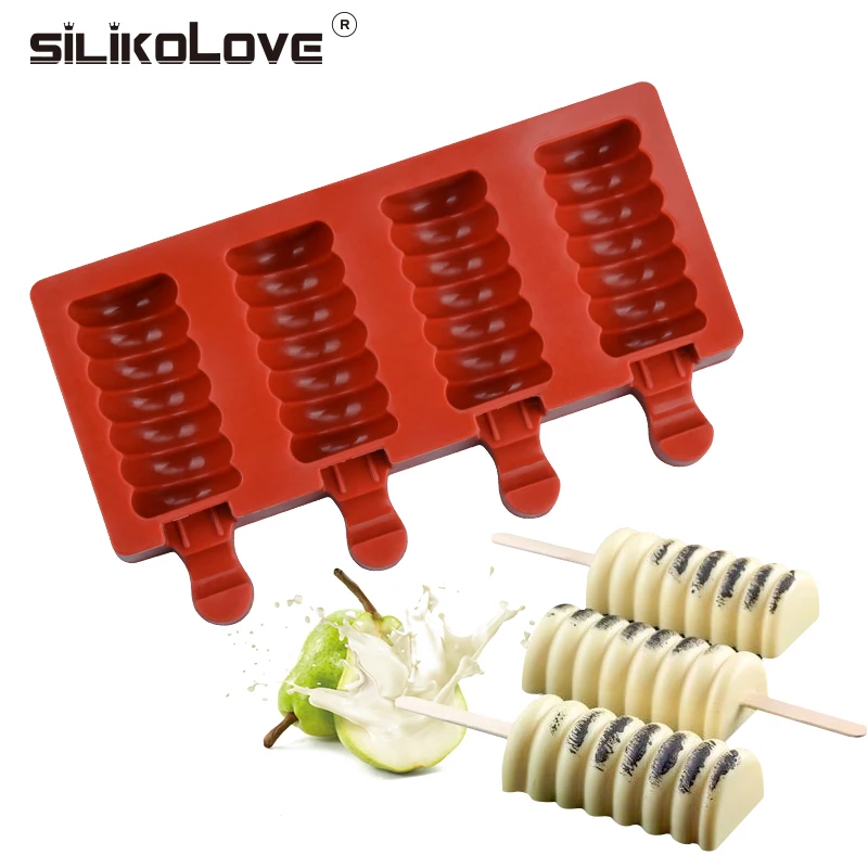 SILIKOLOVE 4 Cavities Ice Cream Mold DIY Kithchen Homemade Ice lolly Moulds With Popsicle Sticks BPA Free Easy to clean
SILIKOLOVE 4 Cavities Ice Cream Mold DIY Kithchen Homemade Ice lolly Moulds With Popsicle Sticks BPA Free Easy to clean