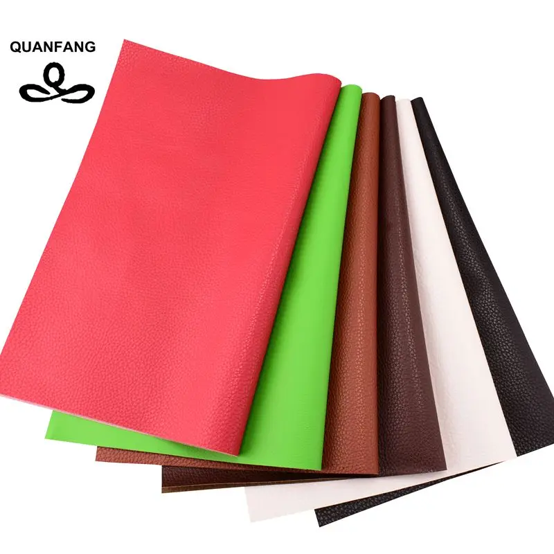 QUANFANG 6pcs/lot Solid color Pu Imitation leather sofa cloth Faux embossed leather, Faux Leather Fabric for Sewing 30x40cm
QUANFANG 6pcs/lot Solid color Pu Imitation leather sofa cloth Faux embossed leather, Faux Leather Fabric for Sewing 30x40cm