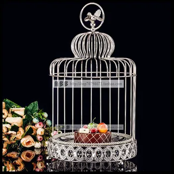 Single layer large bird cage snack frame crystal cake stand wedding dessert West Point
Single layer large bird cage snack frame crystal cake stand wedding dessert West Point