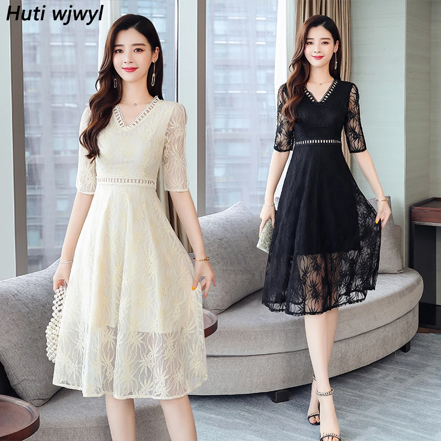 2019 Femal Vintage Elegant Black Lace Boho Midi Dresses Summer Plus Size Solid Sexy Beach Sundress Women Bodycon Party Vestidos
2019 Femal Vintage Elegant Black Lace Boho Midi Dresses Summer Plus Size Solid Sexy Beach Sundress Women Bodycon Party Vestidos