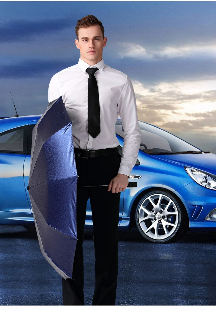 JESSE KAMM Wheel automatic high grade sunny umbrella 10 bones JESSE KAMM Wheel automatic high grade sunny umbrella 10 bones sunscreen wind defense business men oversized umbrella us231