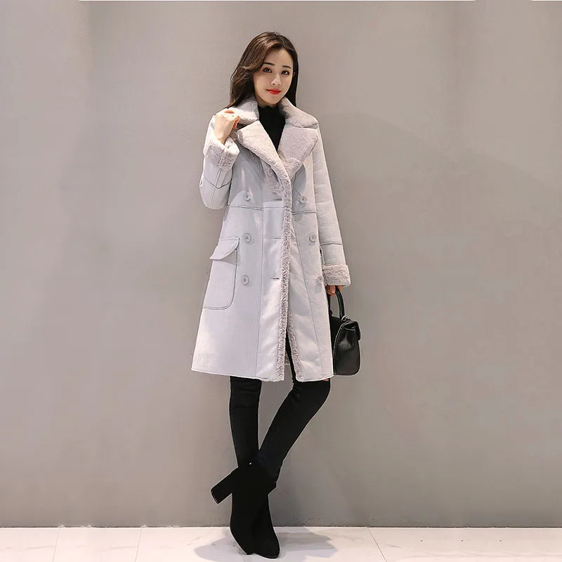 2019 Autumn Winter Feminine Coat Pink Grey Elegant Long Korean New Suit Collar Long Sleeve wool Outwear A349
2019 Autumn Winter Feminine Coat Pink Grey Elegant Long Korean New Suit Collar Long Sleeve wool Outwear A349