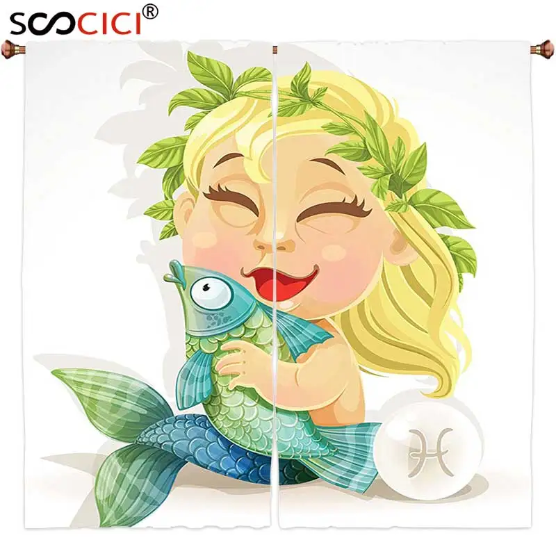 Window Curtains Treatments 2 Panels,Astrology Decorations Baby Pisces Symbol Holding Fish Nemo Horoscope Collection Venus
Window Curtains Treatments 2 Panels,Astrology Decorations Baby Pisces Symbol Holding Fish Nemo Horoscope Collection Venus