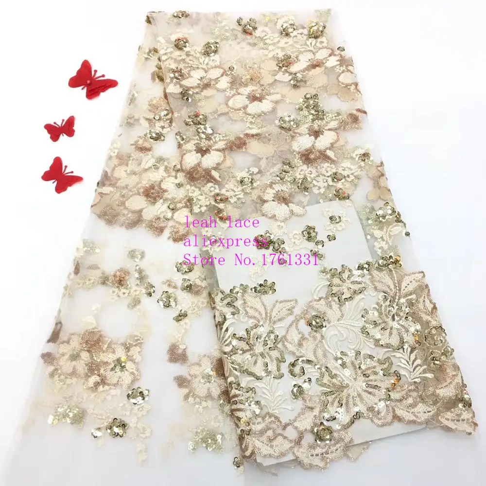 5yards/bag RF77# 6 color embroidery sequined flower pattern fabric French style used for wedding dress fashion
5yards/bag RF77# 6 color embroidery sequined flower pattern fabric French style used for wedding dress fashion