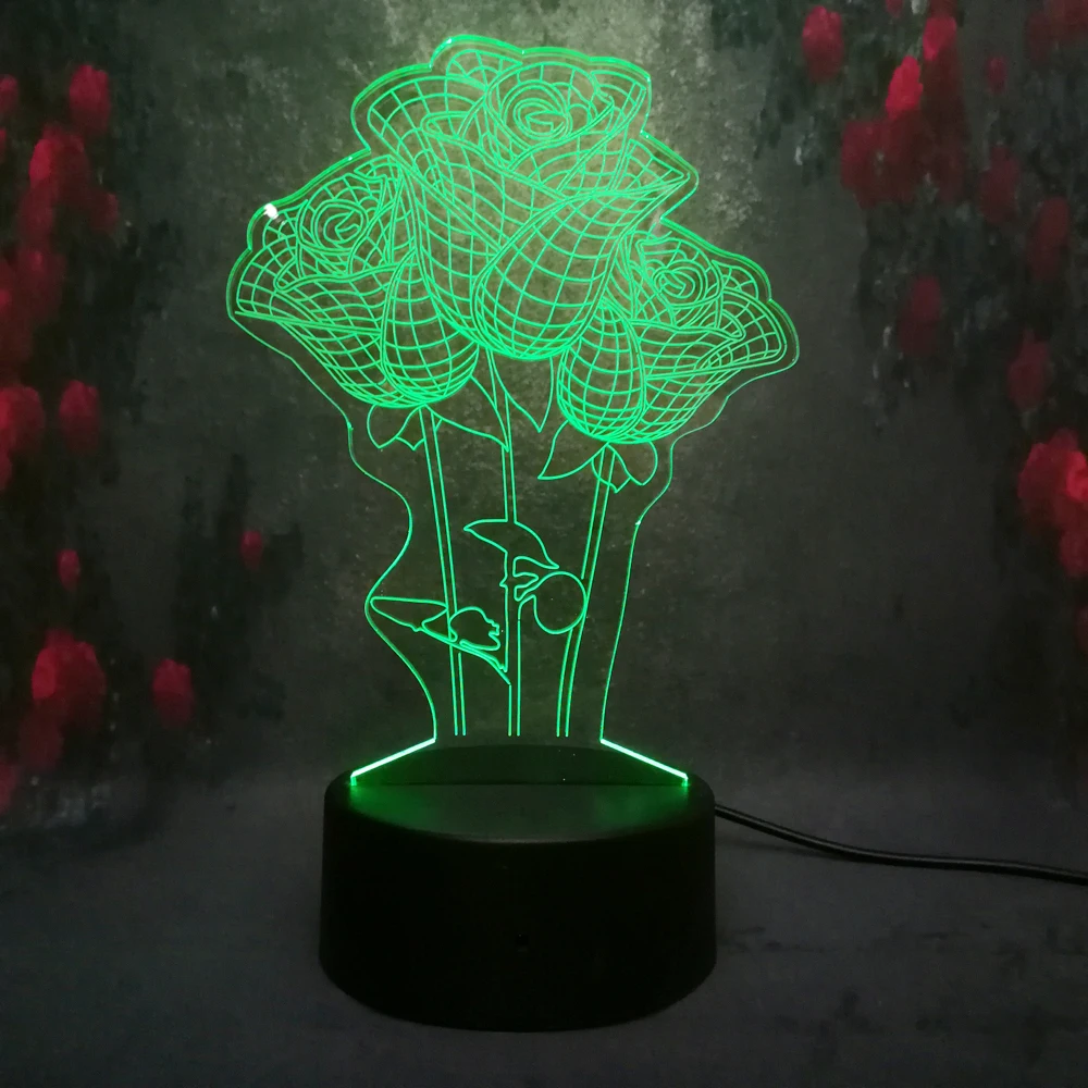 3D Rose Flower Led Desk Table Night Light RGB 7 Color Change House Decor Table Lamp Lapara Lava Bedside Lampara Child Kids Gifts
3D Rose Flower Led Desk Table Night Light RGB 7 Color Change House Decor Table Lamp Lapara Lava Bedside Lampara Child Kids Gifts