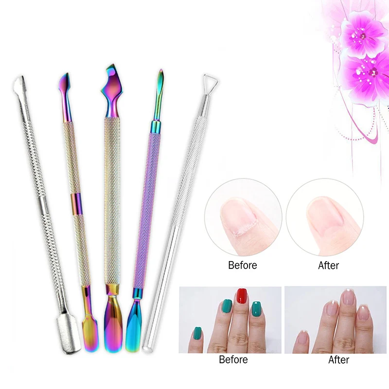 Rosalind 4 Styles Double Head Colorful Stainless Steel Cuticle Pusher Remover Finger Dead Skin Push Nail Care Nail Art Tool
Rosalind 4 Styles Double Head Colorful Stainless Steel Cuticle Pusher Remover Finger Dead Skin Push Nail Care Nail Art Tool
