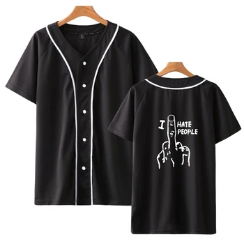 I Hate People summer short-sleeved single-breasted baseball uniform jacket loose casual sports baseball uniform shirt
I Hate People summer short-sleeved single-breasted baseball uniform jacket loose casual sports baseball uniform shirt