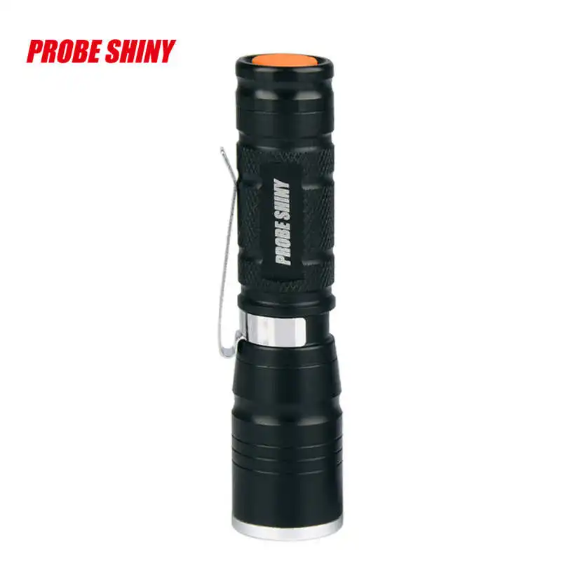 Multi Functional Mini Zoom Clip Flashlight Simple Coveient Structure Take Place powerful led flashlight rechargeable #4A29 (8)