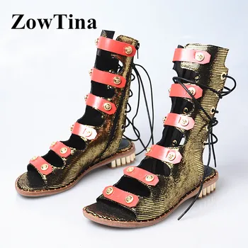 Vintage Gold Women Flats Sandals Gladiator Strappy Buckle Women Low Heels Sandalias Mujer Back Strap Summer Boots Ladies Shoes
Vintage Gold Women Flats Sandals Gladiator Strappy Buckle Women Low Heels Sandalias Mujer Back Strap Summer Boots Ladies Shoes